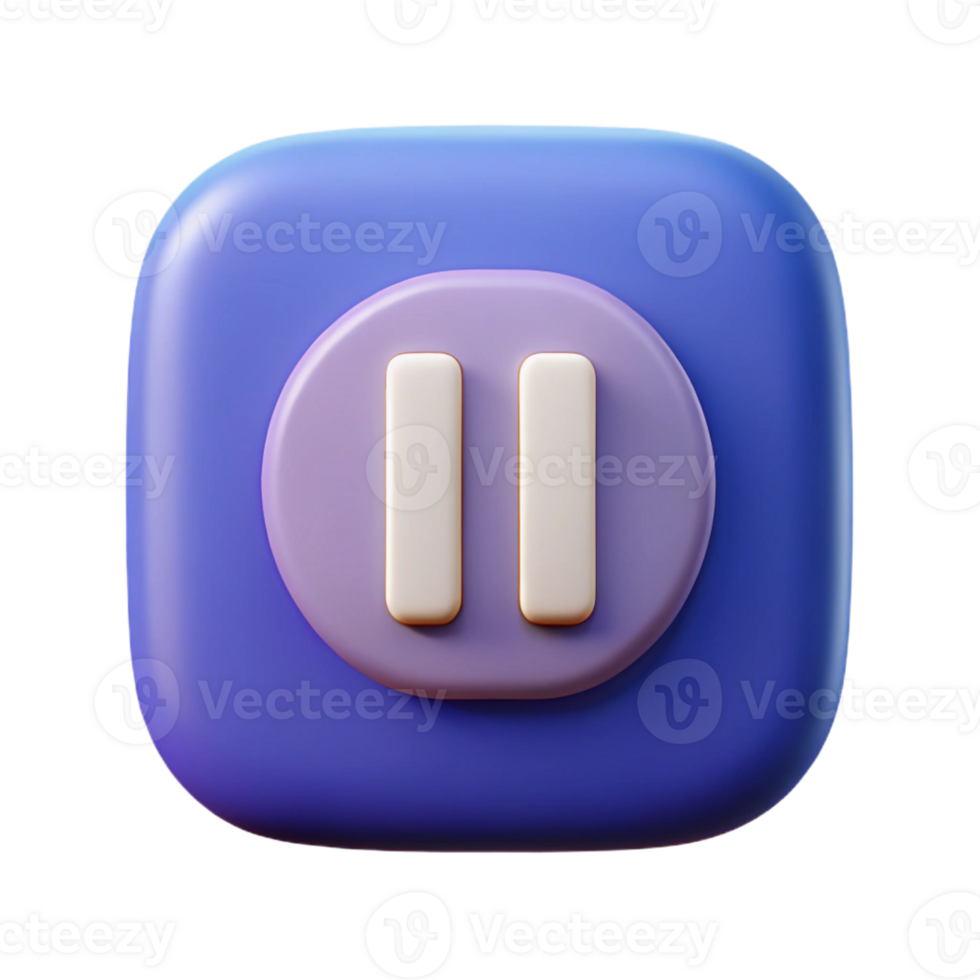 pristine elegant Crisp edges, flat color PAUSE icon. Minimal design with Scalable Design. fine detail png