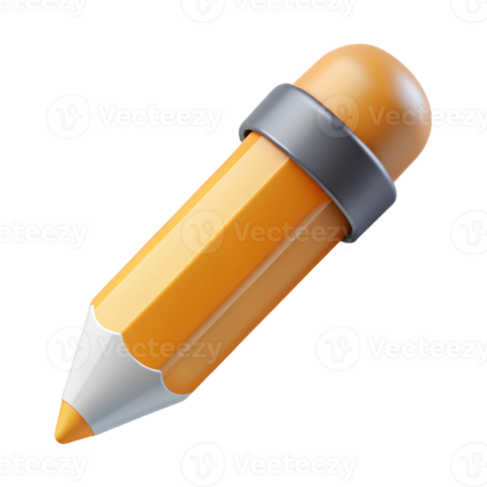 radiant inspired Pencil icon. Straight shaft, pointed tip. Clean lines, minimal with Scalable Design. png