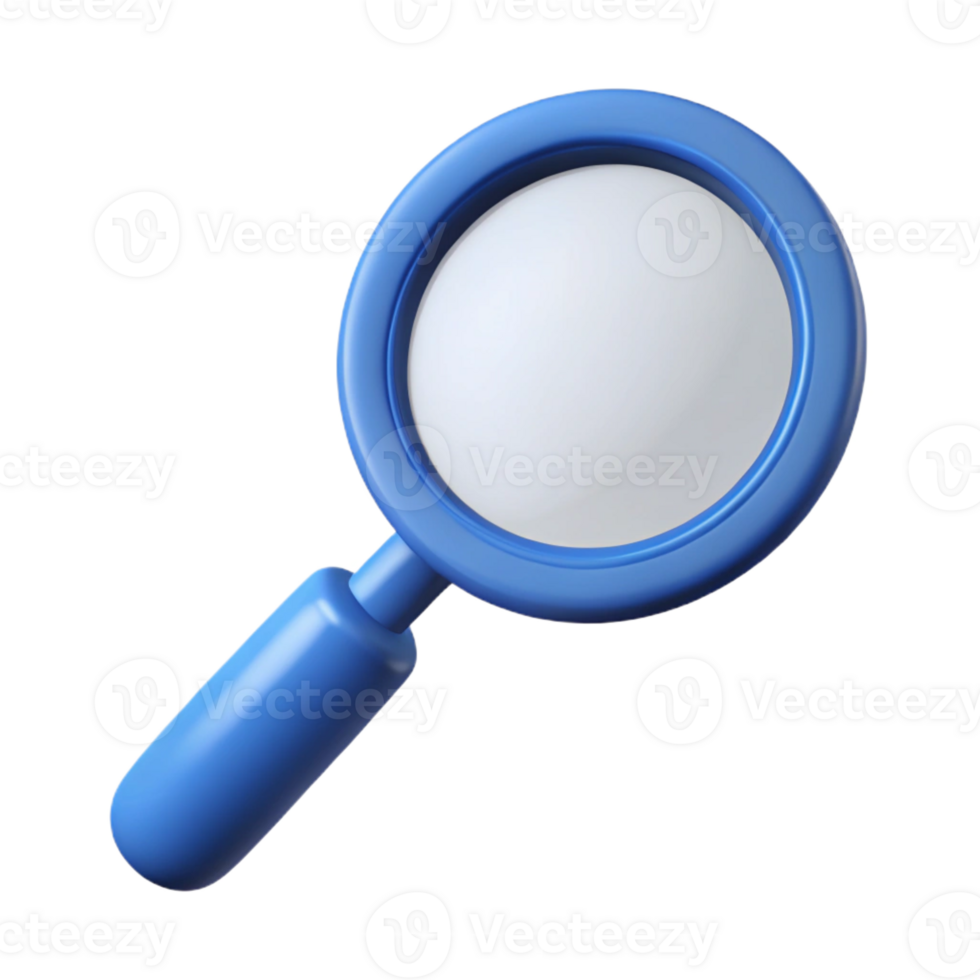 serene iconic Simple outline of a magnifying glass. Single-weight stroke, crisp edges, with Scalable Design. png