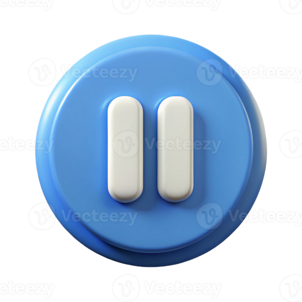 serene intense impressionist Crisp edges, flat color PAUSE icon. Minimal design with Scalable Design. perfect clarity png