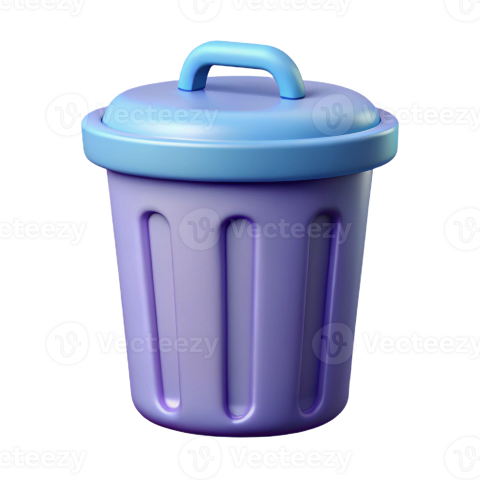 gorgeous art deco Trash can icon. Clean lines, minimal design, flat color. with Scalable Design. museum quality png