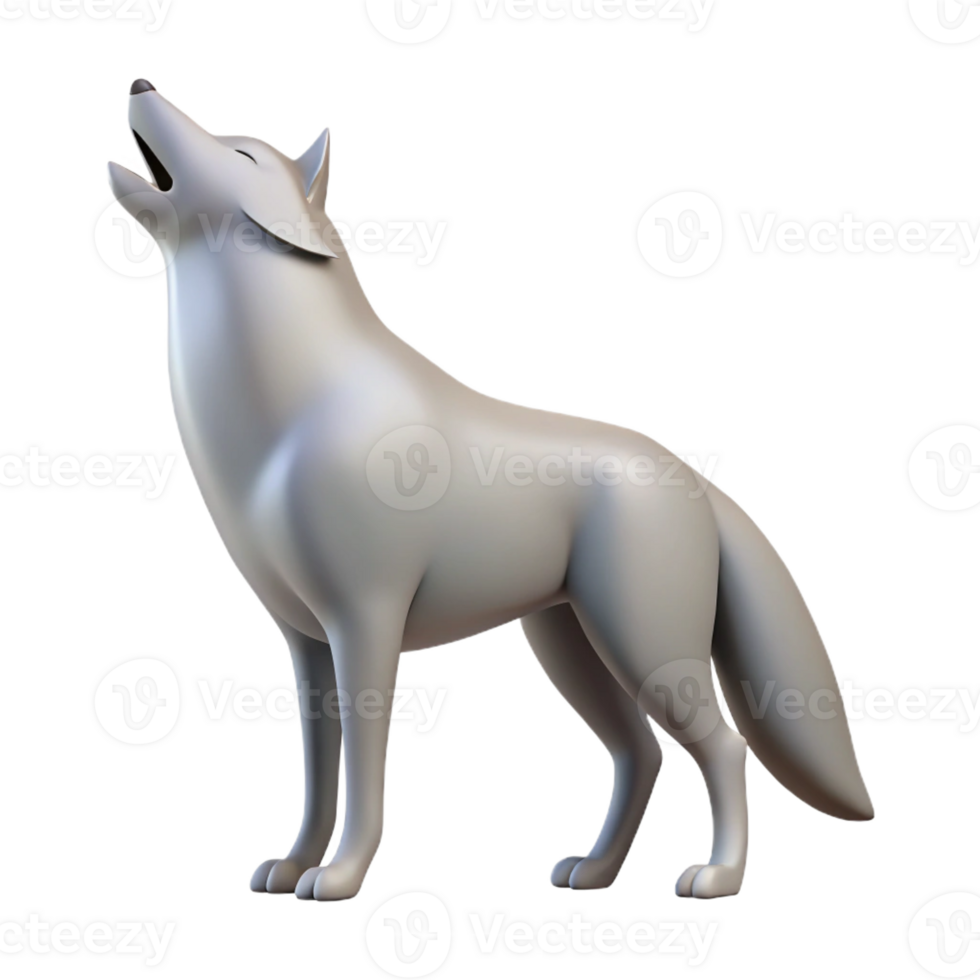 immaculate dynamic gothic Silhouette of a howling wolf. Clean lines, minimal design, flat color with Scalable Design. precision png