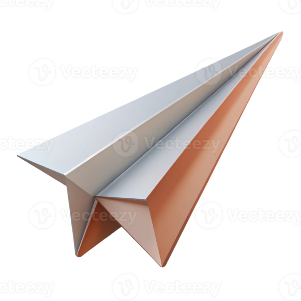 pristine unparalleled Isometric paper airplane. Minimal, sharp edges. with Scalable Design. png