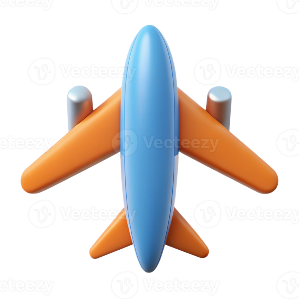 intense spectacular Pictogram of a airplane. Single-weight stroke, flat color, symmetrical with Scalable Design. 8K png