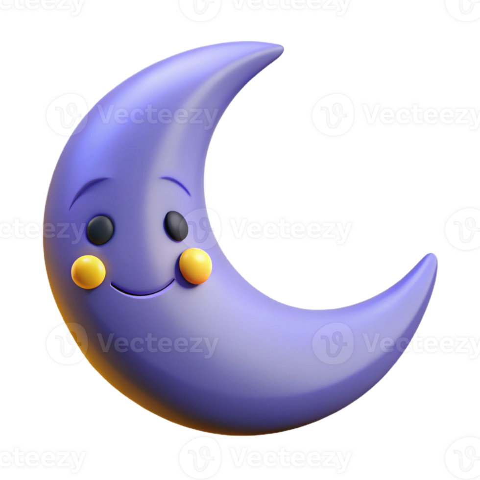 immaculate timeless Smiling crescent moon character with pointed tips. Clean lines, flat color, minimal design with Scalable Design. png
