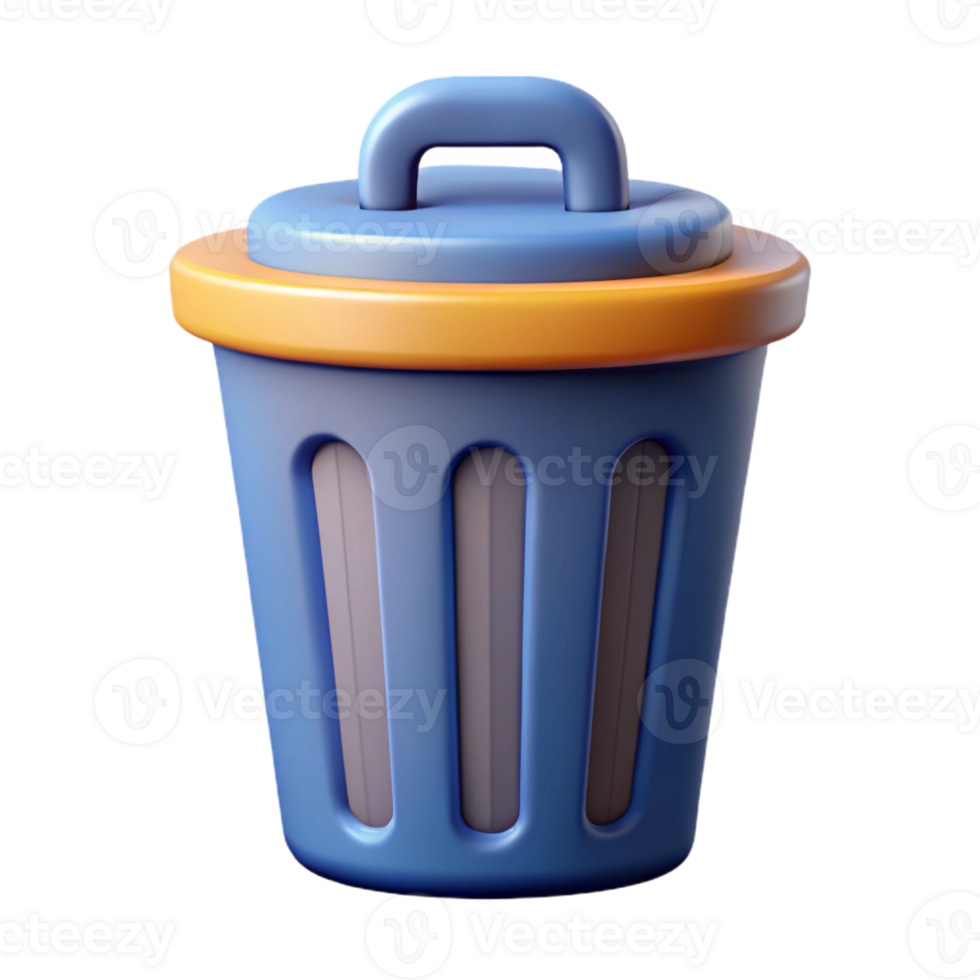 melancholic extraordinary A scalable trash can icon. Clean lines, geometric, flat color with Scalable Design. 4K png