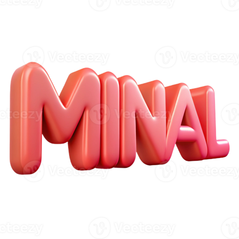 signature surreal MINIMAL in a thin, sans-serif font. Crisp edges, with Scalable Design. refined png