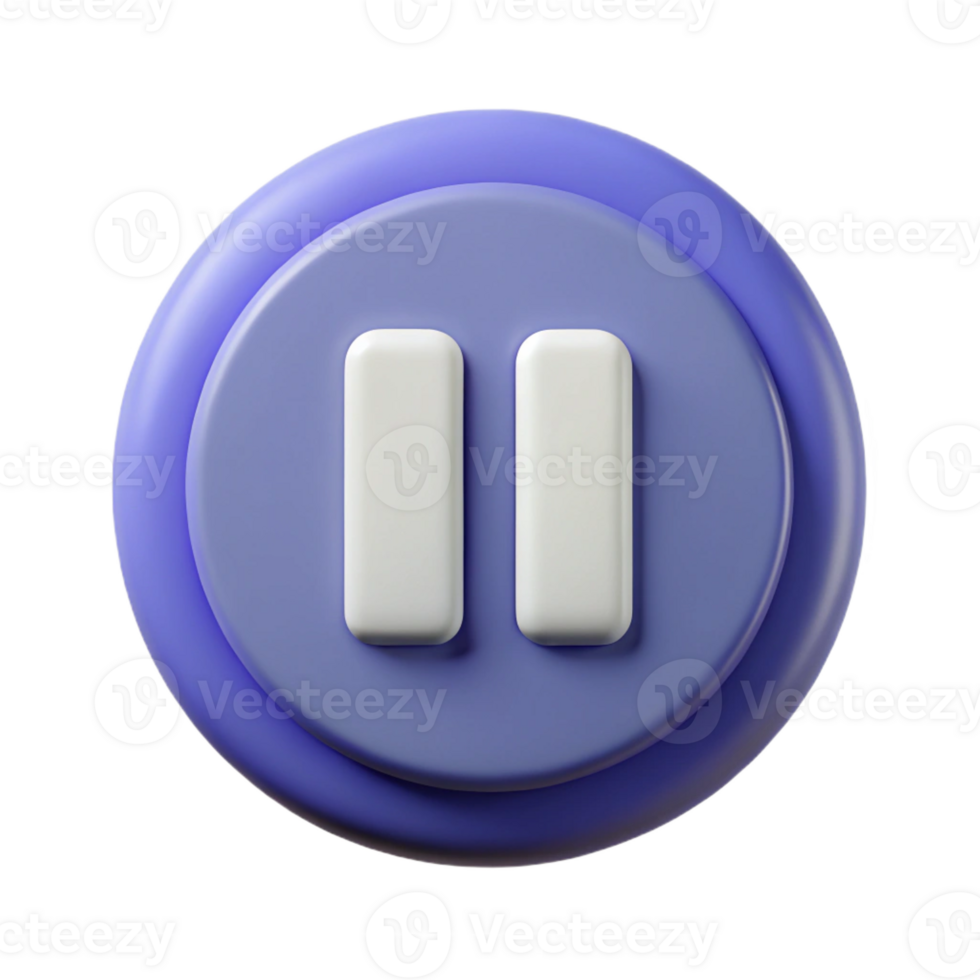 rare impressionist Pictogram of a pause button. Clean lines, flat color, minimal with Scalable Design. 8K png