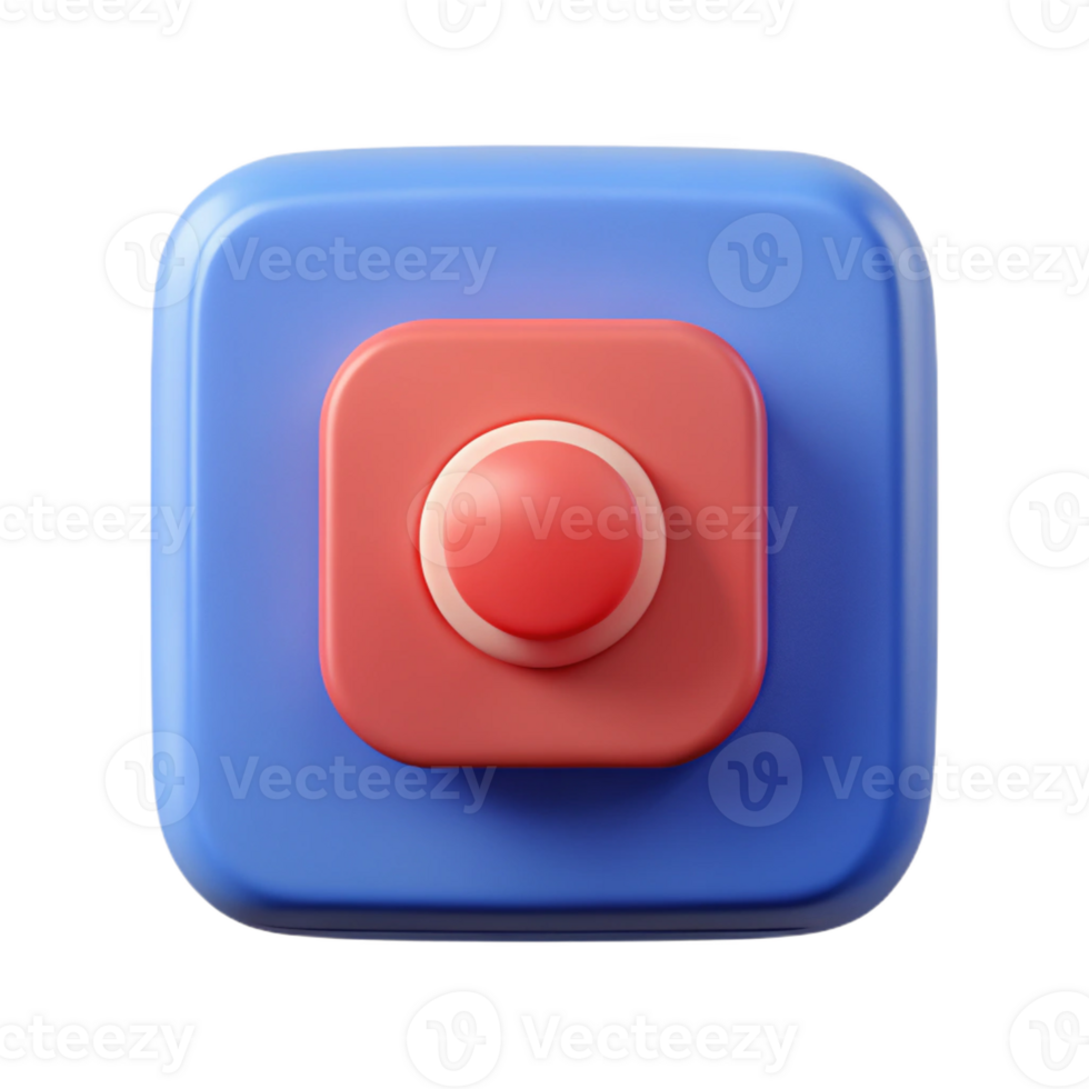 picturesque signature Stop button icon in a square shape. Flat color, scalable, single-weight stroke with Scalable Design. png