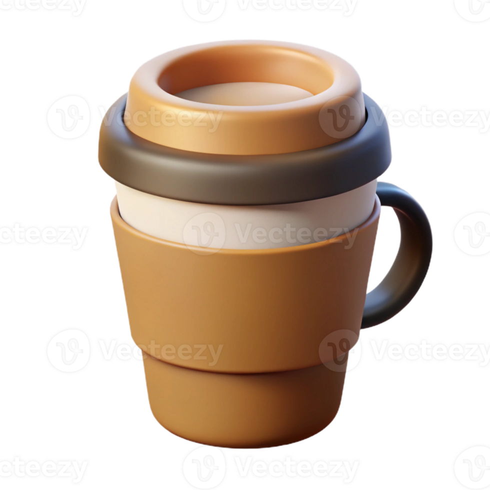 pristine standout Simple coffee cup icon with sharp edges and flat color. Minimal design with Scalable Design. png