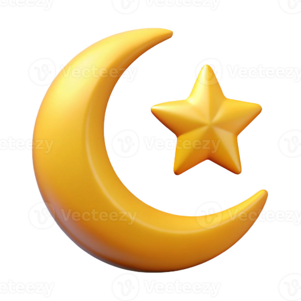 pristine art deco Crescent moon with a single star. Crisp edges, single-weight stroke, with Scalable Design. precision png