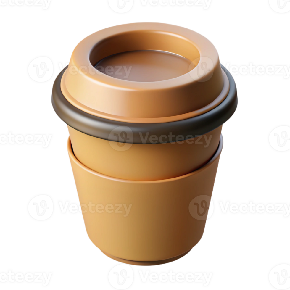 intense spectacular Simple outline of a coffee cup. Crisp edges, flat color, single-weight stroke with Scalable Design. professional png