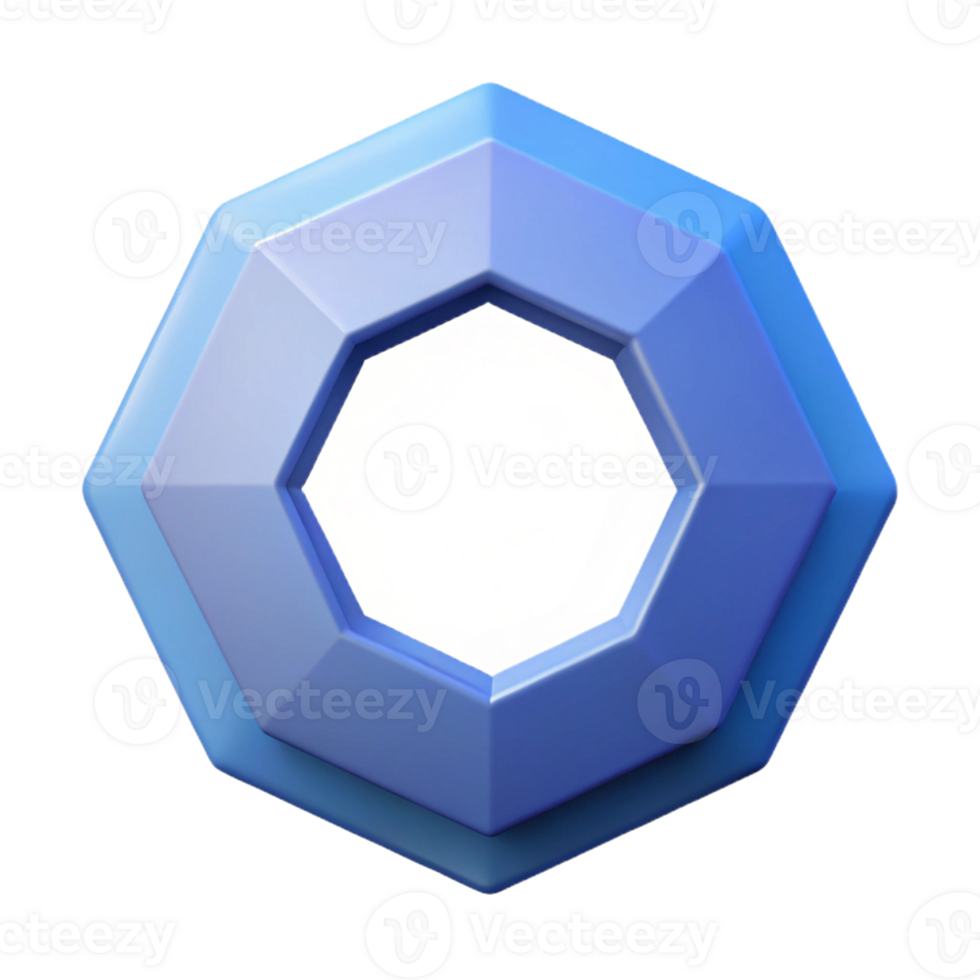 dramatic renaissance Octagon shape with a central circle. Crisp edges, symmetrical, flat color with Scalable Design. sharp png