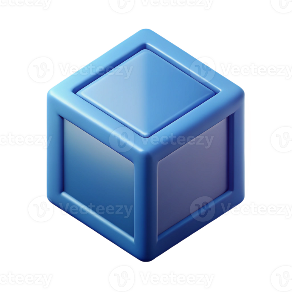 standout retro Isometric projection of a cube. Clean lines, flat color, crisp edges with Scalable Design. artisan png