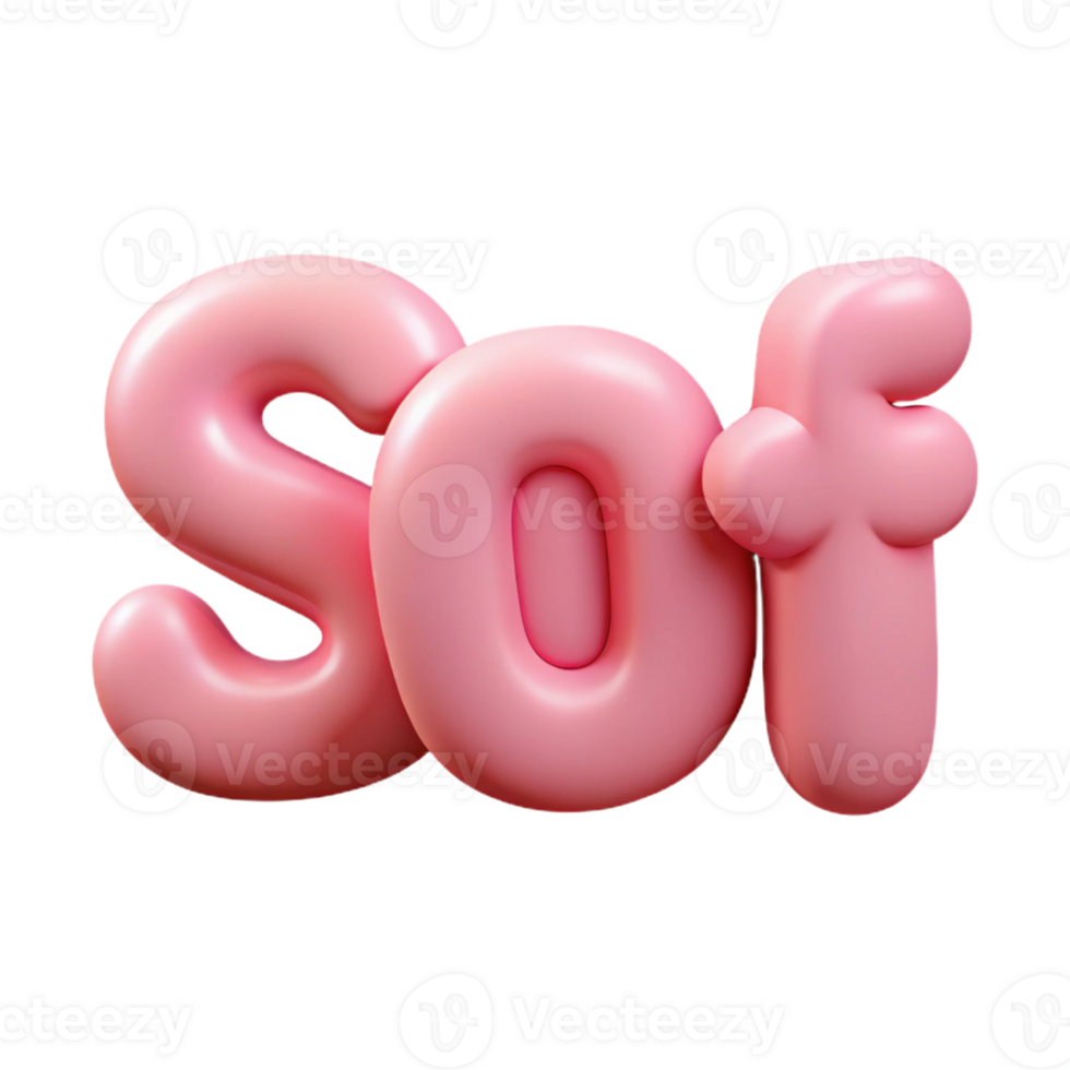 intense fascinating Bold, rounded SOFT in pastel pink. Crisp edges, minimal style with Scalable Design. top-tier png