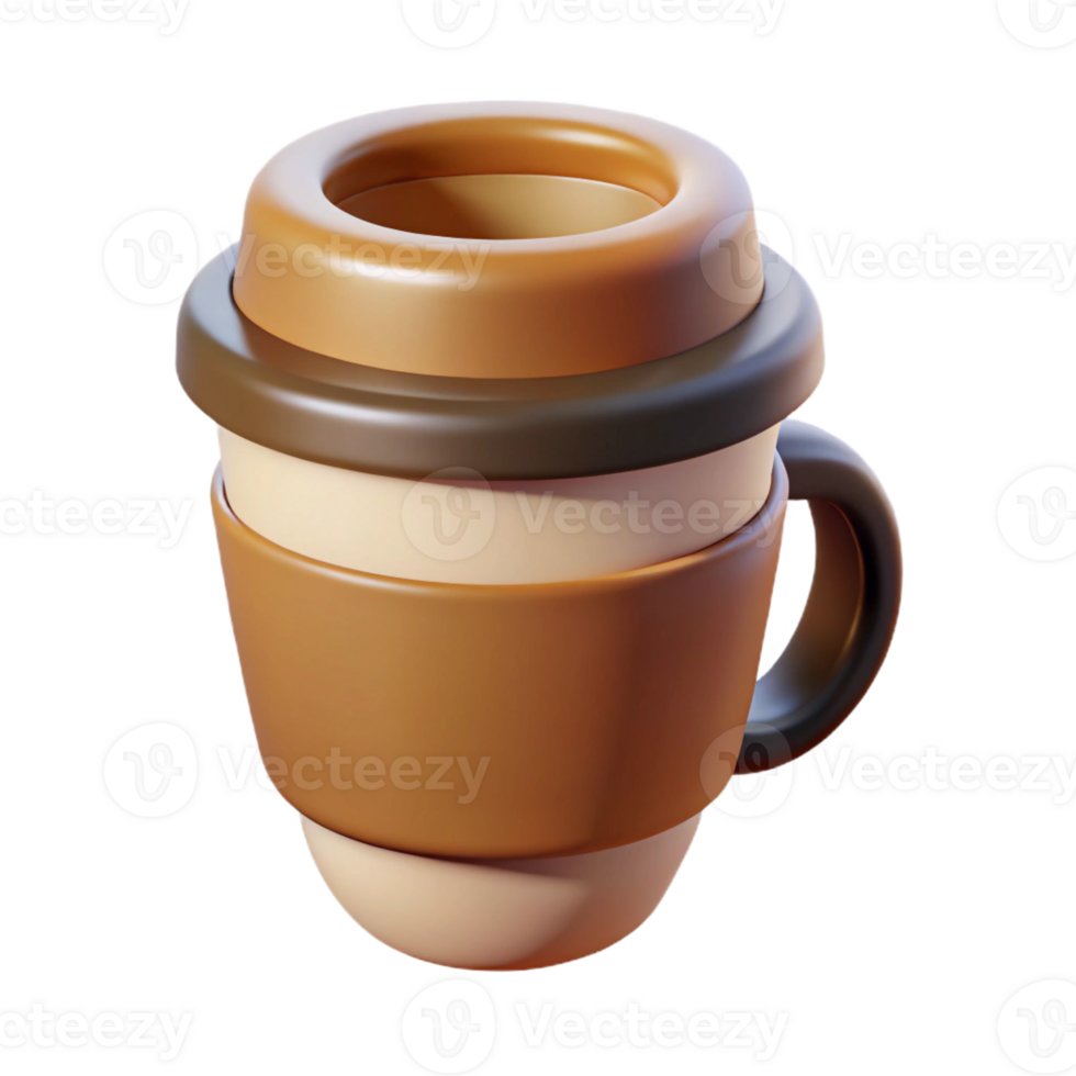intense elegant Flat color icon of a stylized coffee cup. Clean lines, crisp edges with Scalable Design. precision png