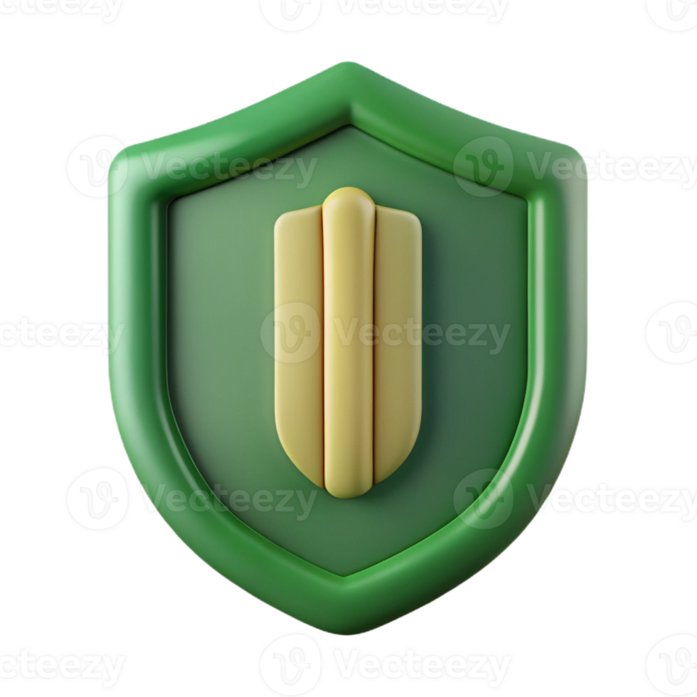 striking signature Shield badge with vertical line, clean lines, flat forest green with Scalable Design. png