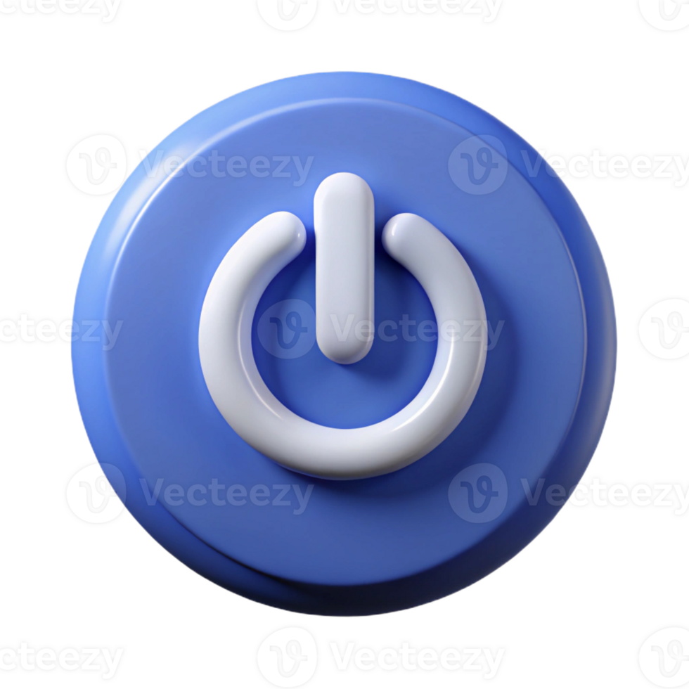 vibrant modern Minimalist power button symbol. Clean lines, scalable, solid color with Scalable Design. original png