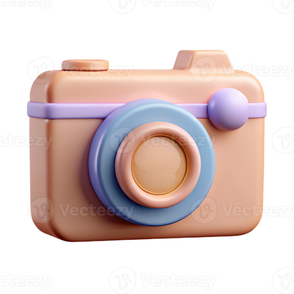 picturesque quintessential Single-weight stroke outline of a camera. Clean lines, flat color with Scalable Design. png