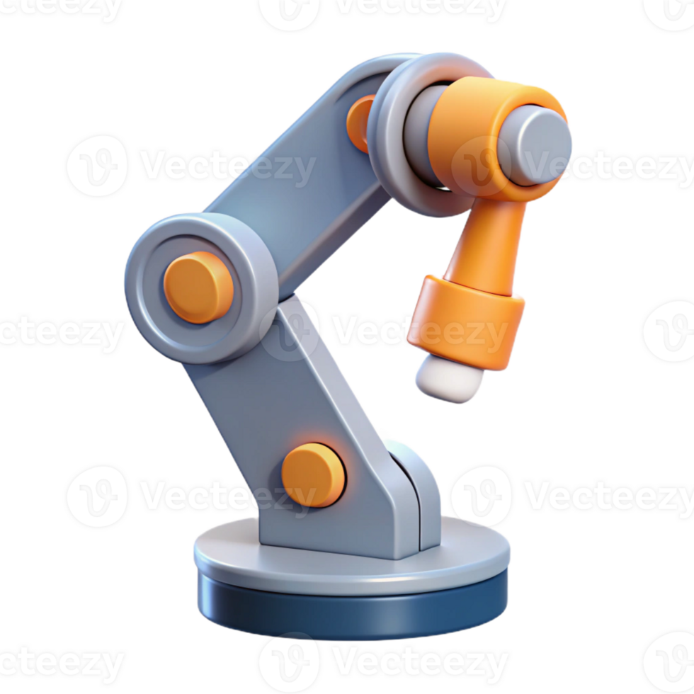 gorgeous tropical Clean lines depicting a simplified robot arm. Flat color, minimal with Scalable Design. premium png