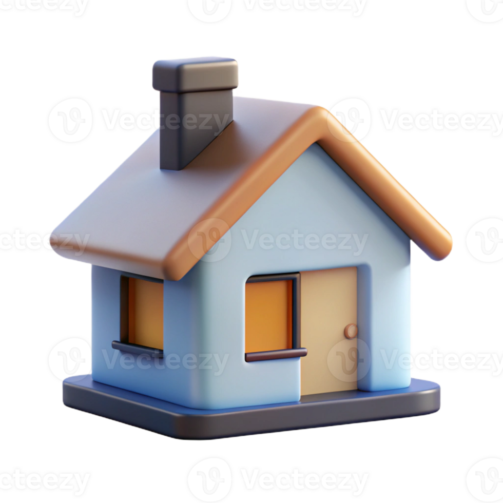 unparalleled avant-garde Minimalist home icon. Roof, square base, chimney. Clean lines, flat color. FORMAT with Scalable Design. refined png