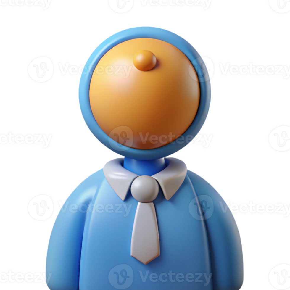 tranquilo hipnótico chave personagem com uma circular cabeça. mínimo projeto, com escalável Projeto. Prêmio png