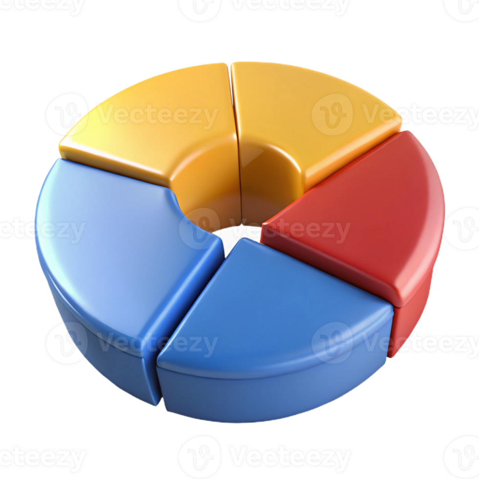 radiant distinctive Circular pie chart divided into segments. Crisp edges, flat color, with Scalable Design. png