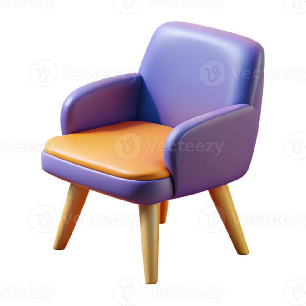 intense striking Crisp edges defining a stylized chair. Minimal, flat color with Scalable Design. professional png