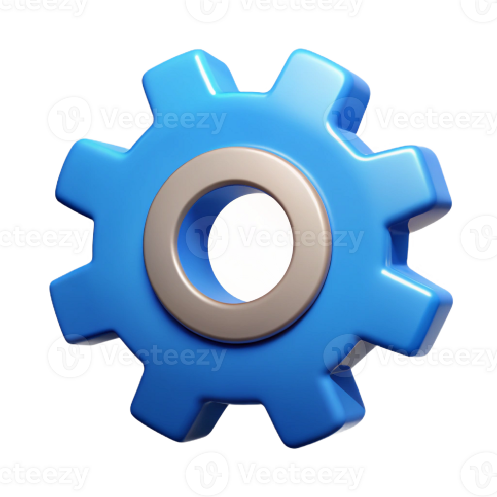 signature mid-century Settings icon. Gear or cogwheel. Crisp edges, with Scalable Design. gallery standard png