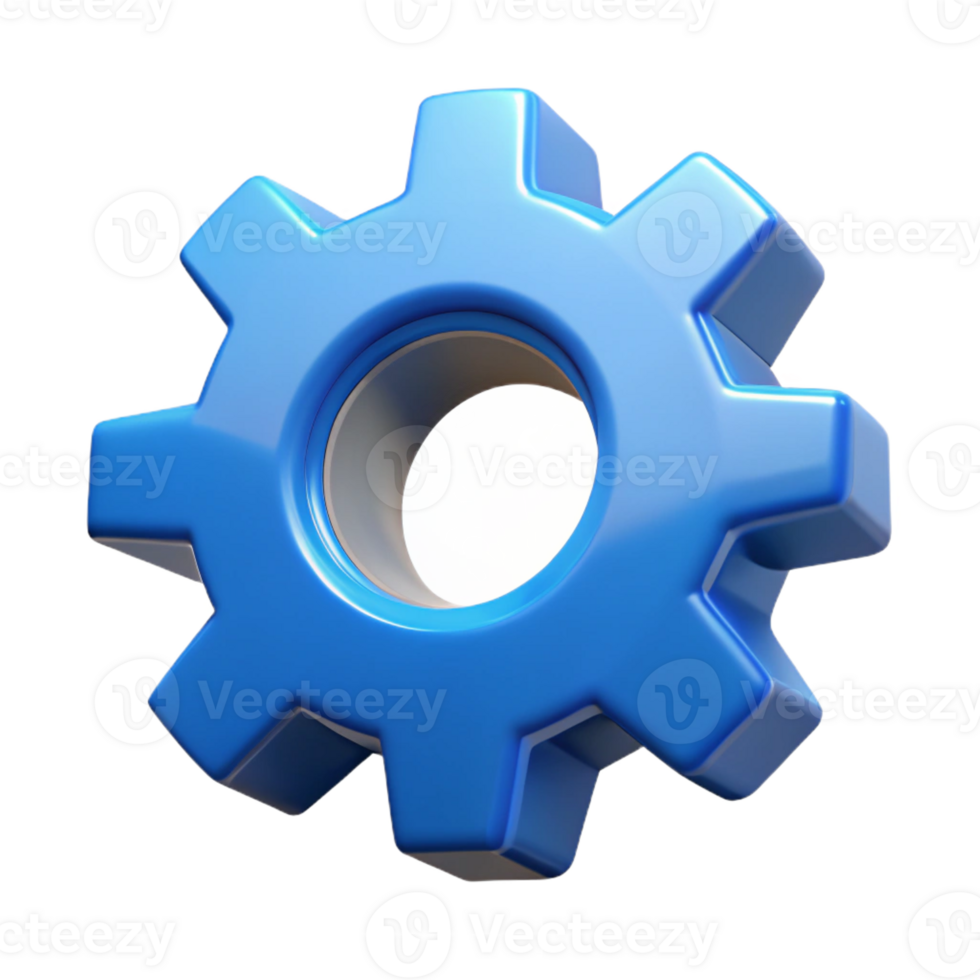 spectacular classic Symmetrical gear icon with crisp edges and flat color. with Scalable Design. professional png