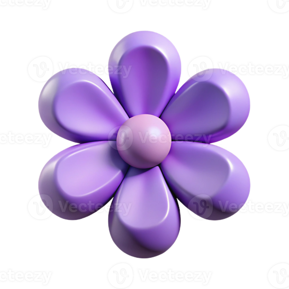 spectacular celebrated Flower with five rounded petals and a circular center. Flat color, symmetrical design, clean lines with Scalable Design. png