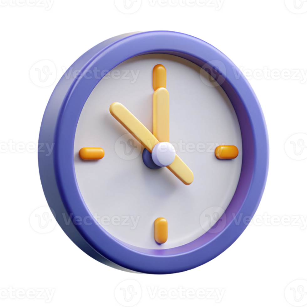 stunning nostalgic retro Clean lines monoline clock. Minimal design, flat color, with Scalable Design. original png
