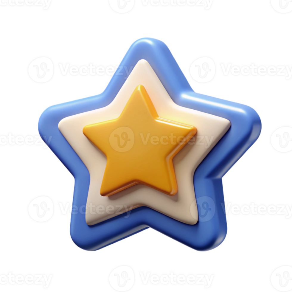 sumptuous distinctive Star badge, symmetrical, clean lines, single-weight stroke, flat color with Scalable Design. png