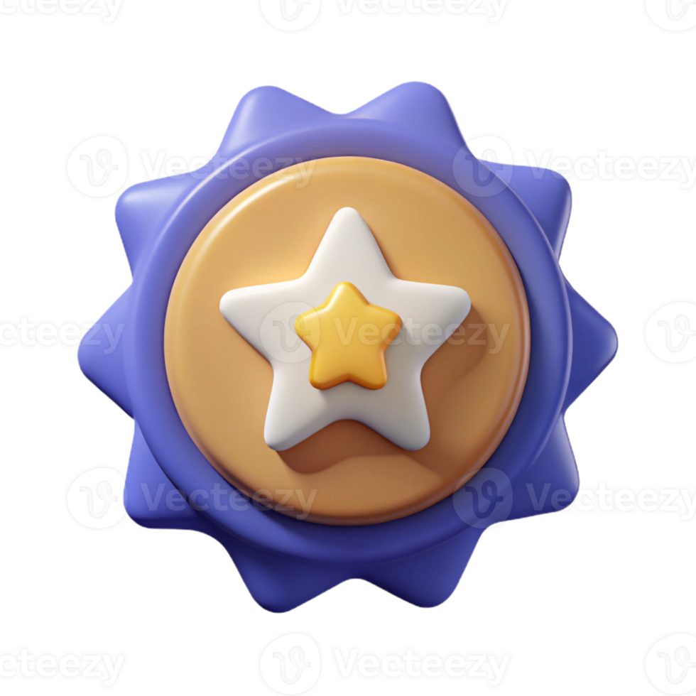 standout victorian Octagonal badge with star icon, symmetrical design, flat indigo with Scalable Design. masterfully captured png