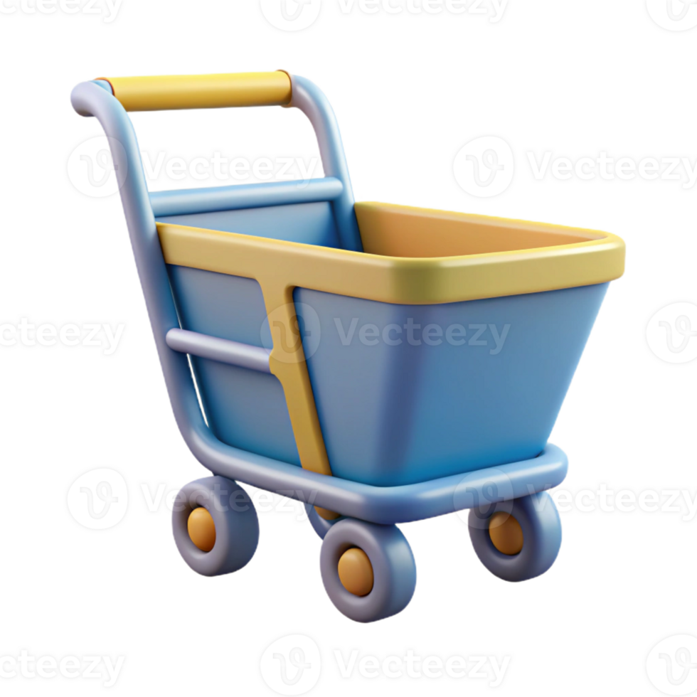 stunning mid-century Scalable single-weight stroke shopping cart. Clean lines, flat color. Minimal with Scalable Design. sharp png
