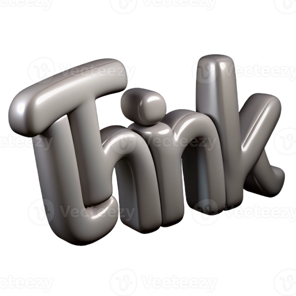 hypnotic victorian Single-weight stroke, scalable THINK in gray. Minimal, crisp edges with Scalable Design. sharp png