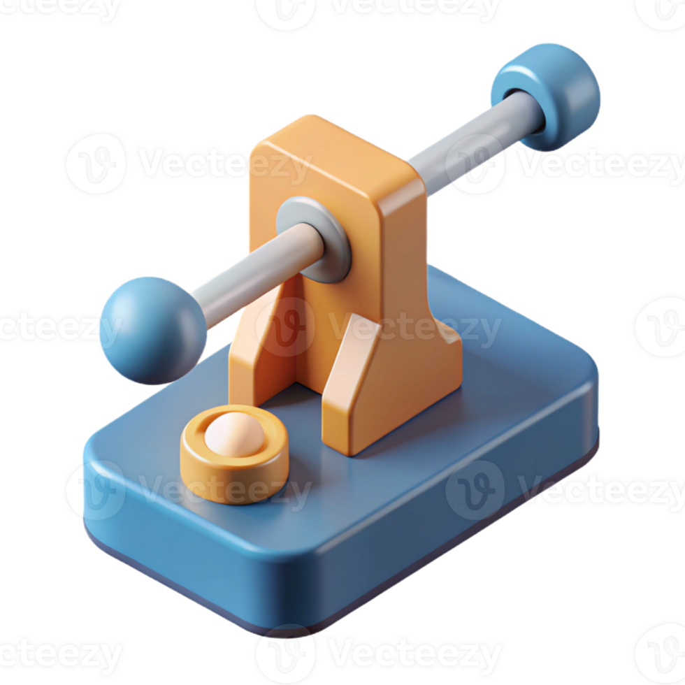 magnificent dreamy mid-century Diagram of a simple lever mechanism. Scalable, flat color with Scalable Design. professional png