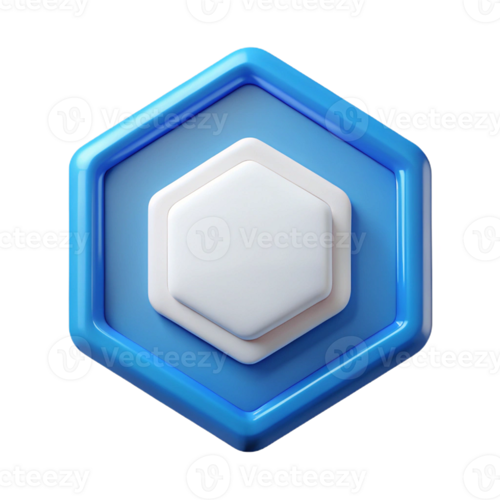 splendid reflective impressionist Hexagonal badge, clean lines, scalable design, single-weight stroke, flat color with Scalable Design. 4K png