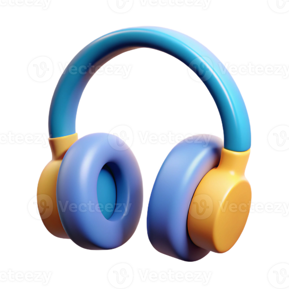 pristine acclaimed Minimal design of a headphone. Flat color, clean lines with Scalable Design. png