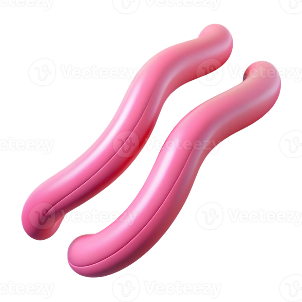 pristine vintage Two parallel wavy lines, single-weight stroke, pink. Minimal, with Scalable Design. high resolution png