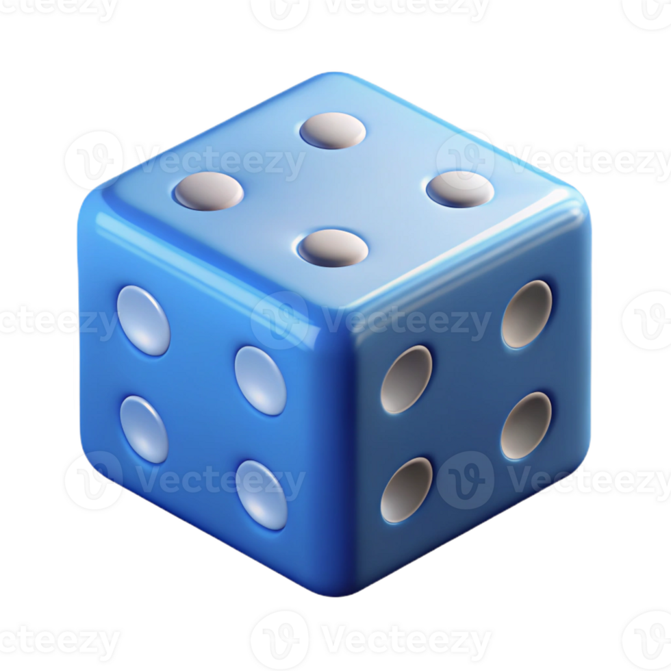magnificent energetic impressionist Isometric set of dice with solid color and crisp edges. Minimal design with Scalable Design. top-tier png