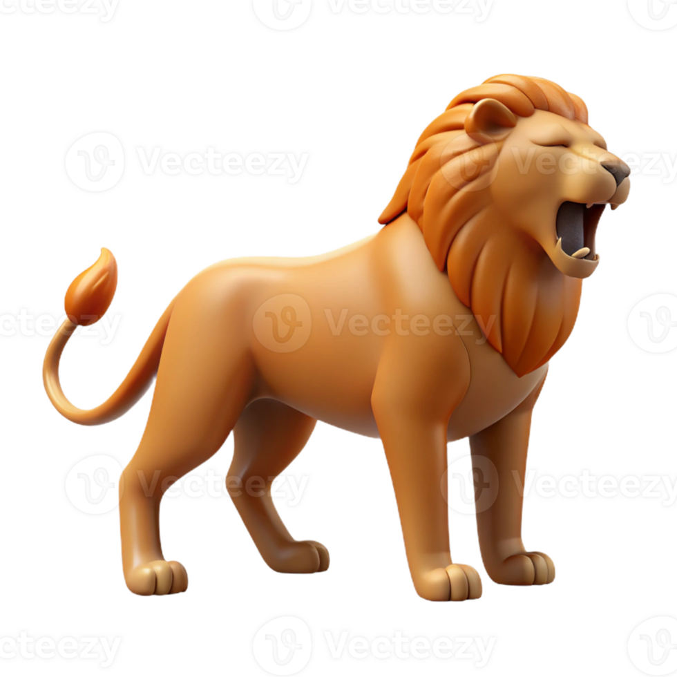 serene industrial Silhouette of a roaring lion. Single-weight stroke, flat color, clean lines with Scalable Design. high quality png