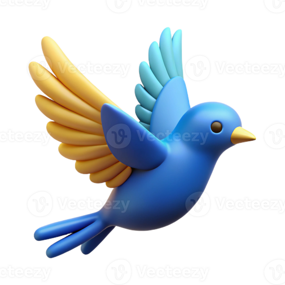 gorgeous tropical Stylized bird in flight with clean lines and flat color. Minimal design, with Scalable Design. authentic png