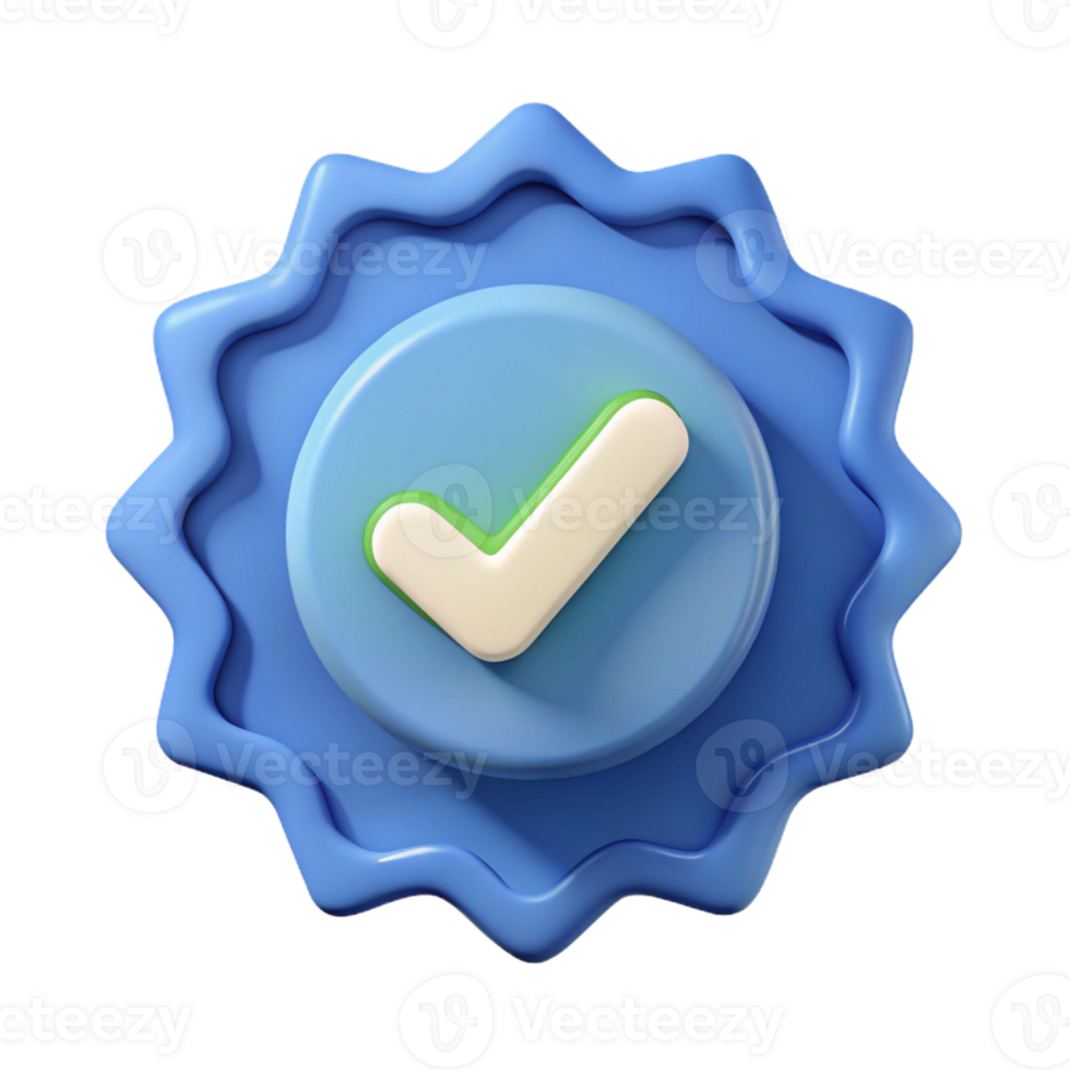 reflective wonderful Circular badge with a checkmark. Crisp edges, flat color, minimal with Scalable Design. expertly shot png
