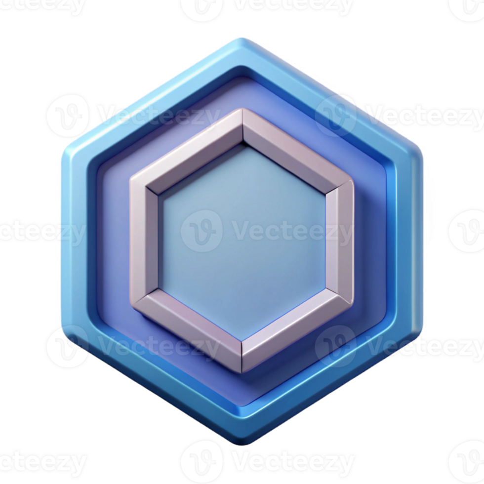 peaceful magnificent Octagon, single-weight stroke, dark blue. Geometric, with Scalable Design. high quality png