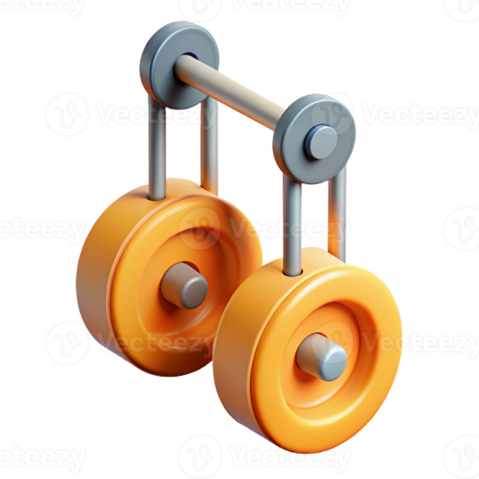 harmonious vibrant Scalable pulley system illustration, crisp edges, flat color with Scalable Design. ultra HD png