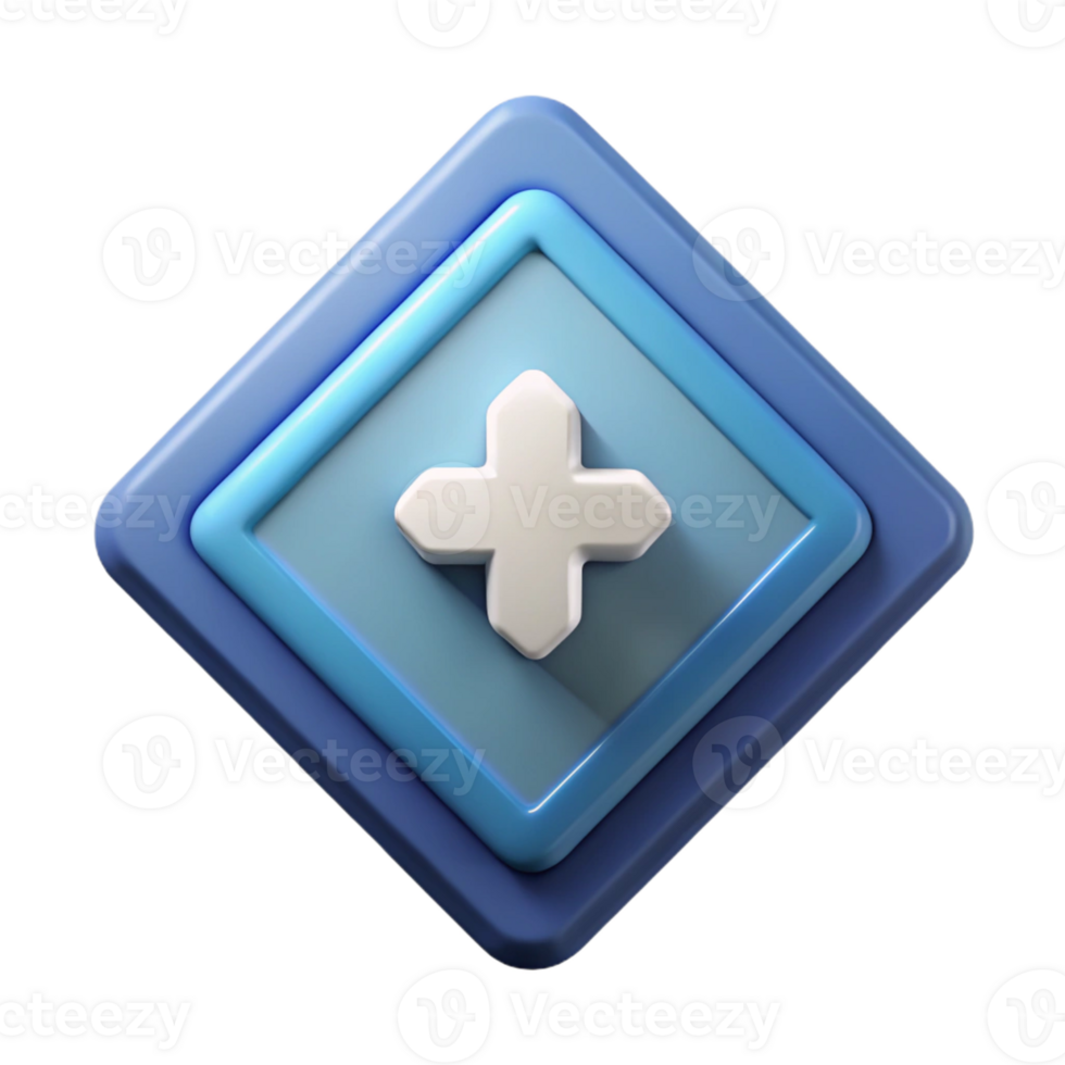 calm enchanting Diamond-shaped badge, centered cross. Crisp edges, minimal, single-weight stroke with Scalable Design. masterfully captured png