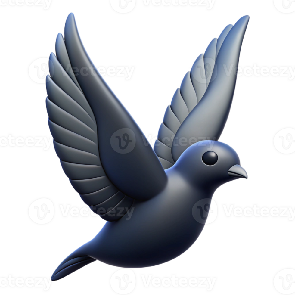 harmonious vibrant Silhouette of a flying bird. Clean lines, flat color, with Scalable Design. 8K png
