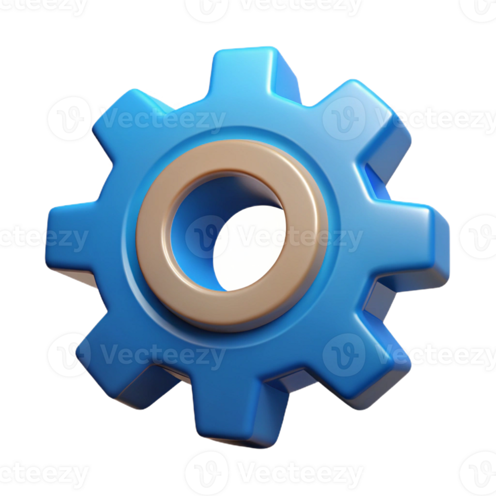 sumptuous intense surreal Gear mechanism with interlocking teeth. Crisp edges, scalable, flat color with Scalable Design. impeccable png