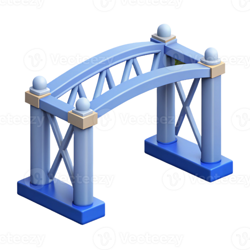 serene harmonious modern Clean lines depicting a basic bridge structure. Flat color, minimal with Scalable Design. high resolution png